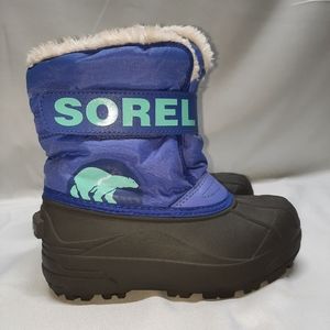 Sorel Toddler Commander Purple Blue Winter Snow Boots P4 Unisex Size13